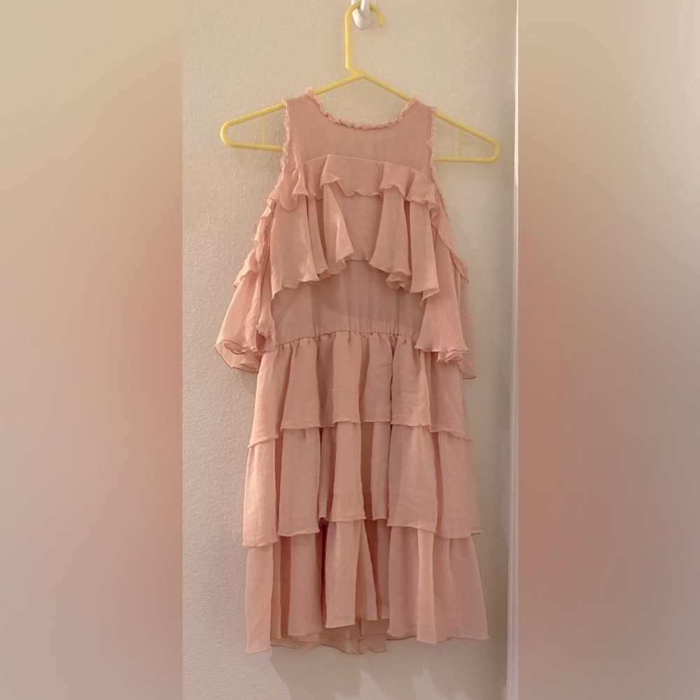 Alice and Olivia Light Pink Cold Shoulder Dress Size 4